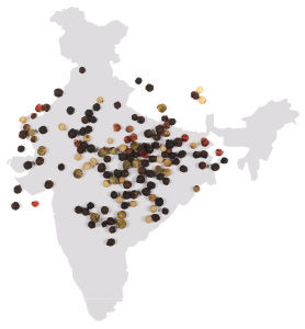 map perec india