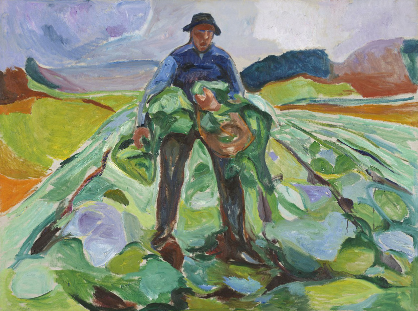 Edvard Munch Man in the Cabbage Field