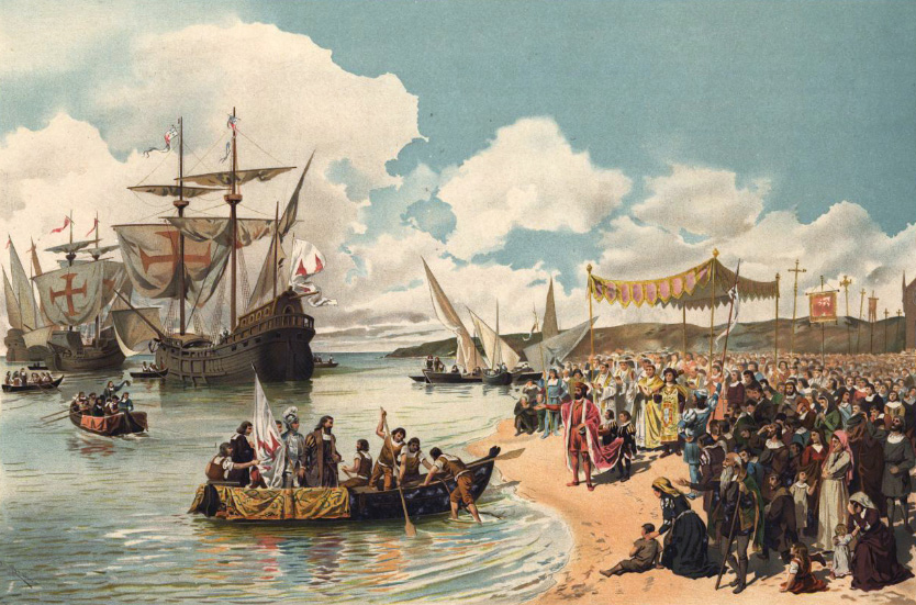 partida de Vasco da Gama para a Índia em 1497