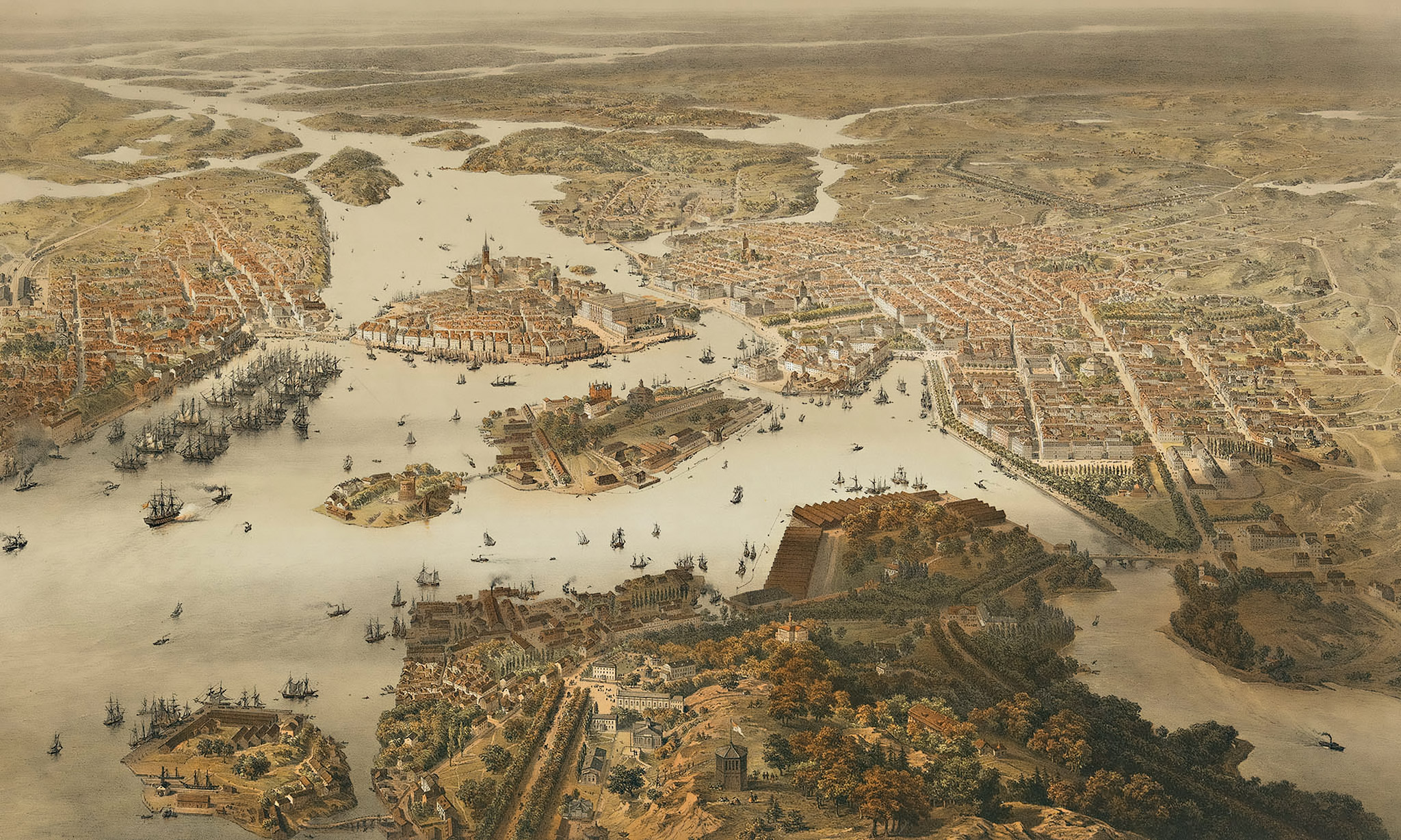 Stockholm panorama 1868